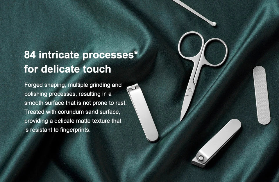New Original Xiaomi Mijia Manicure Nail Clippers Pedicure Set Portable Travel Hygiene Kit Stainless Steel Nail Cutter Tool Set
