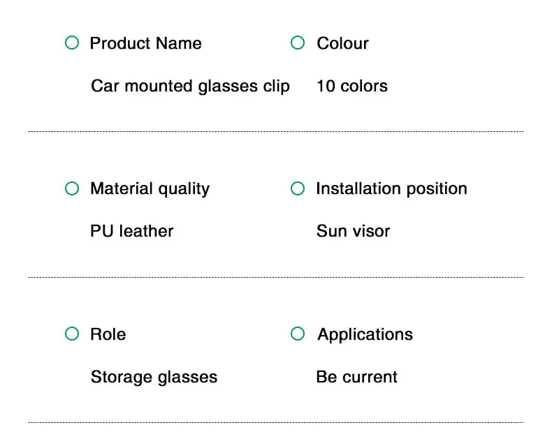 Universal Car Auto Sun Visor Eyeglass Hanger Clip Leather Glasses Holder Magnetic Multi-Function Automobile Accessories Storage