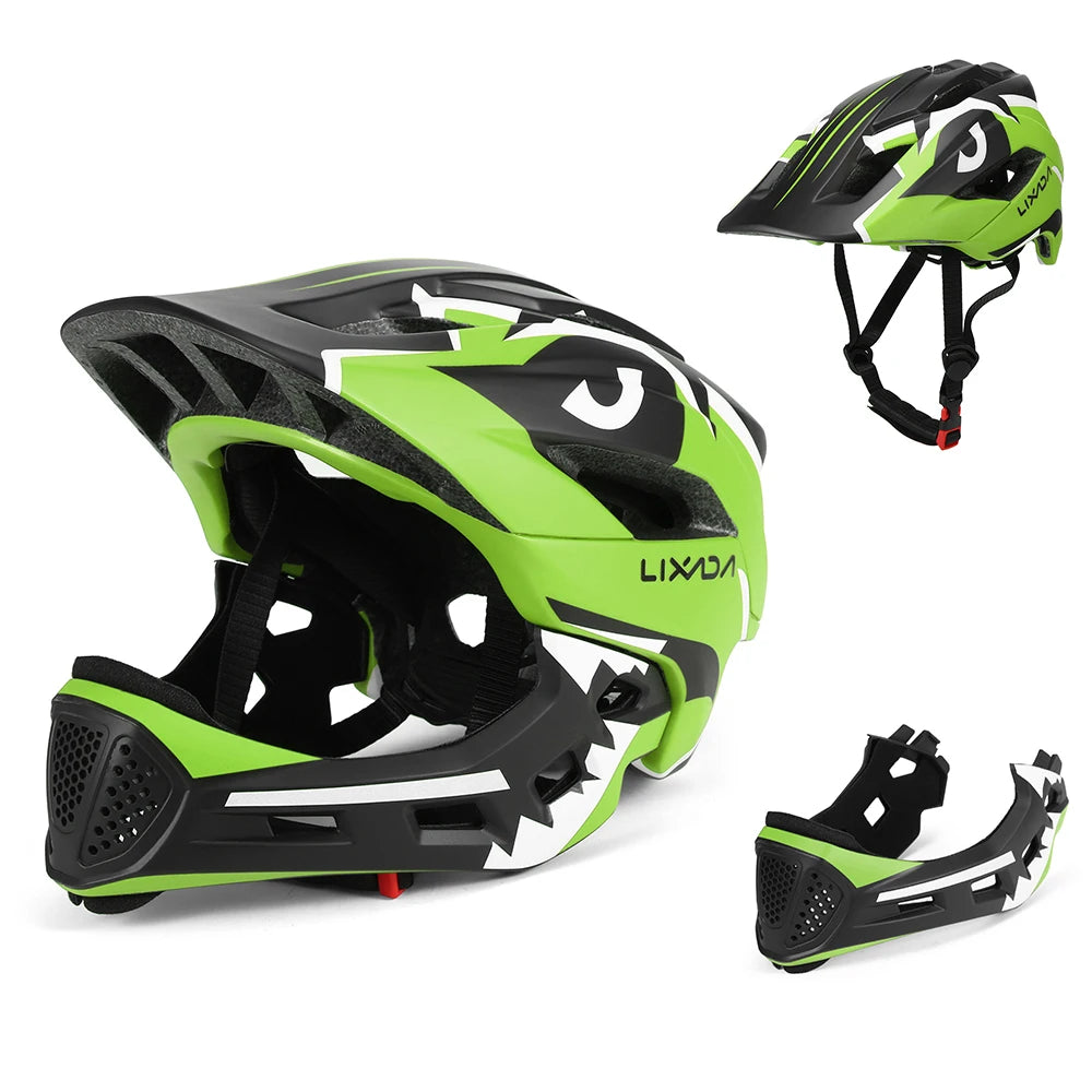 Kids Detachable Full Face Helmet Children Sports Safety Helmet for Cycling Skateboarding Roller Skating