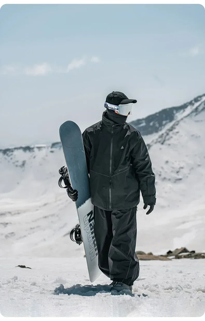 Snowboarding & Ski Pants – Wear-Resistant Waterproof Snowboard Pants, Unisex Loose Fit