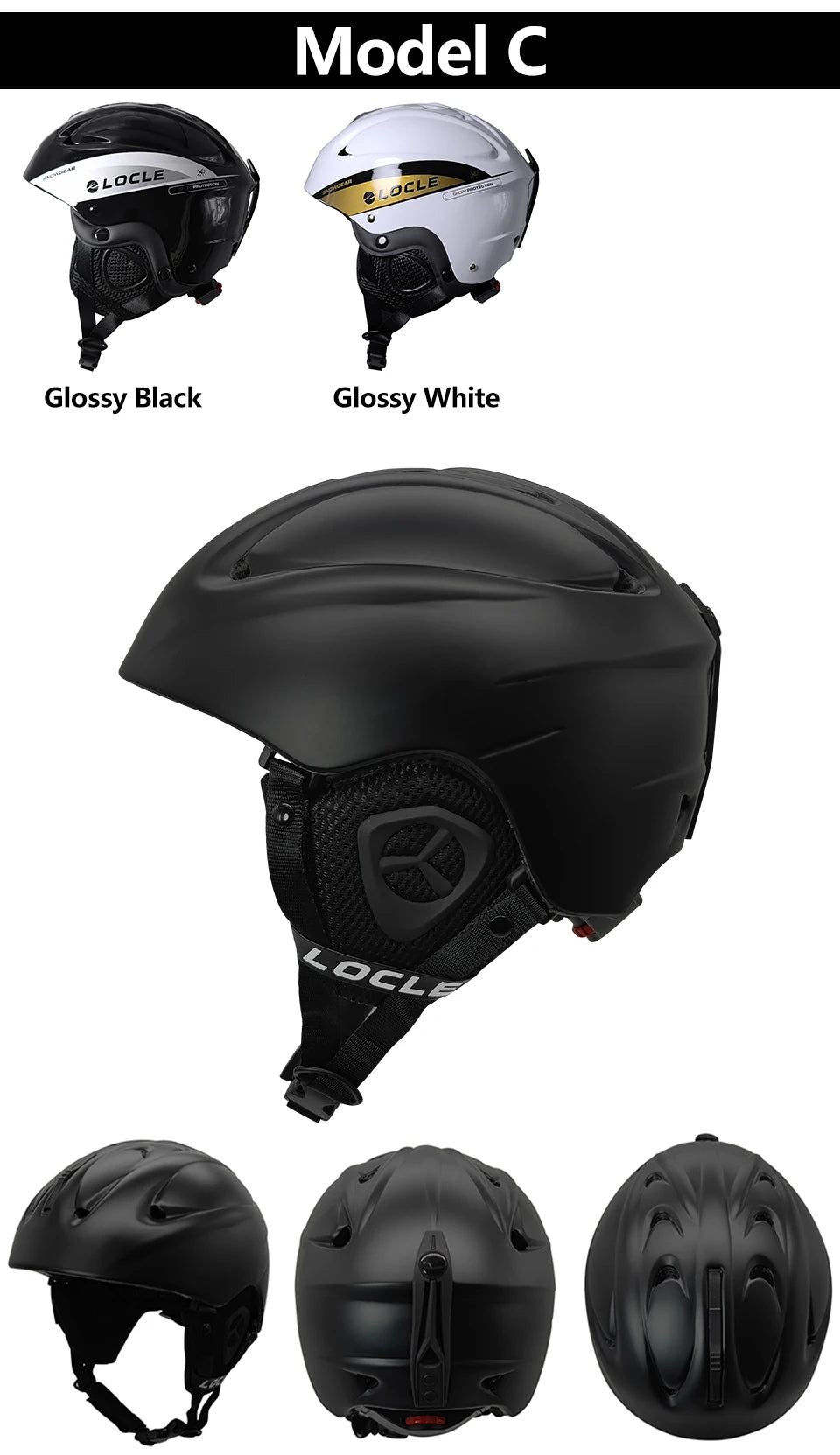 LOCLE Men Skiing Helmet Children Women Ultralight Extreme Sports Skateboard Snowboard Helmet Snowmobile Motorcycle Helmet