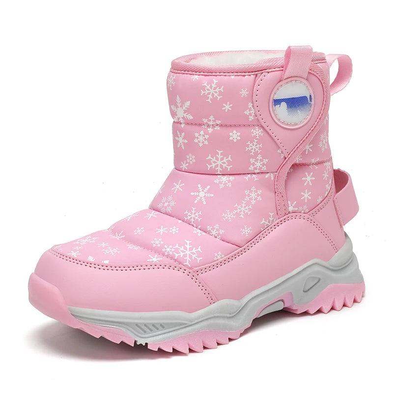 Hot Sell Girls Boots Children Snow Boots For Boys Fashion Sneakers Winter Kids Warm Snow Boots Sport Fashion Leather Shoes