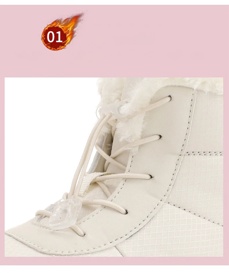 Clearance_2024 women's barefoot snow boots warm snow boots outdoor hiking shoes winter fur ankle boots women's boot Barefoot Ank