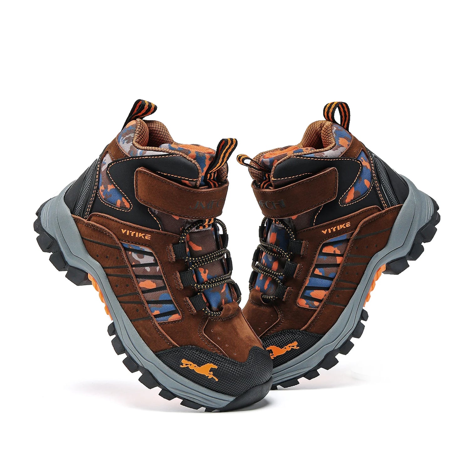 Kids Hiking Boots Boys Girls Outdoor Walking Climbing Sneaker Comfortable Snow Shoes Hiker Boot Antiskid Steel Buckle Sole