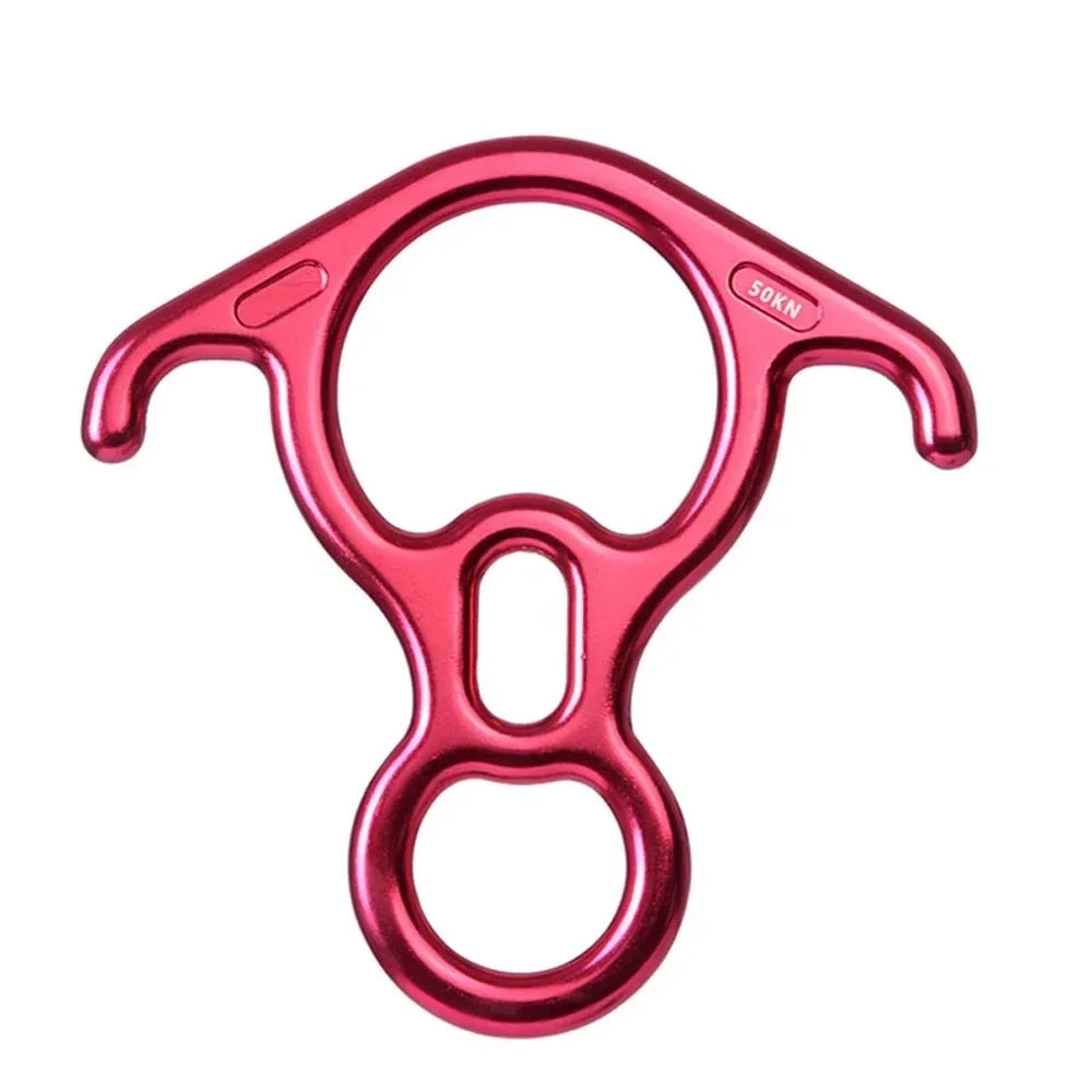 Rock Climbing Descender OX Horn 8 Descend Ring Downhill Eight Ring With Bent-ear Rappelling Gear Belay Device Equipment