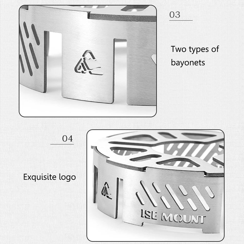 Mini Wind Shield Camping Stoves Windproof Ring S/L Stainless Steel Gas Picnic Cookers Outdoor Wind Deflectors Stove Windshield