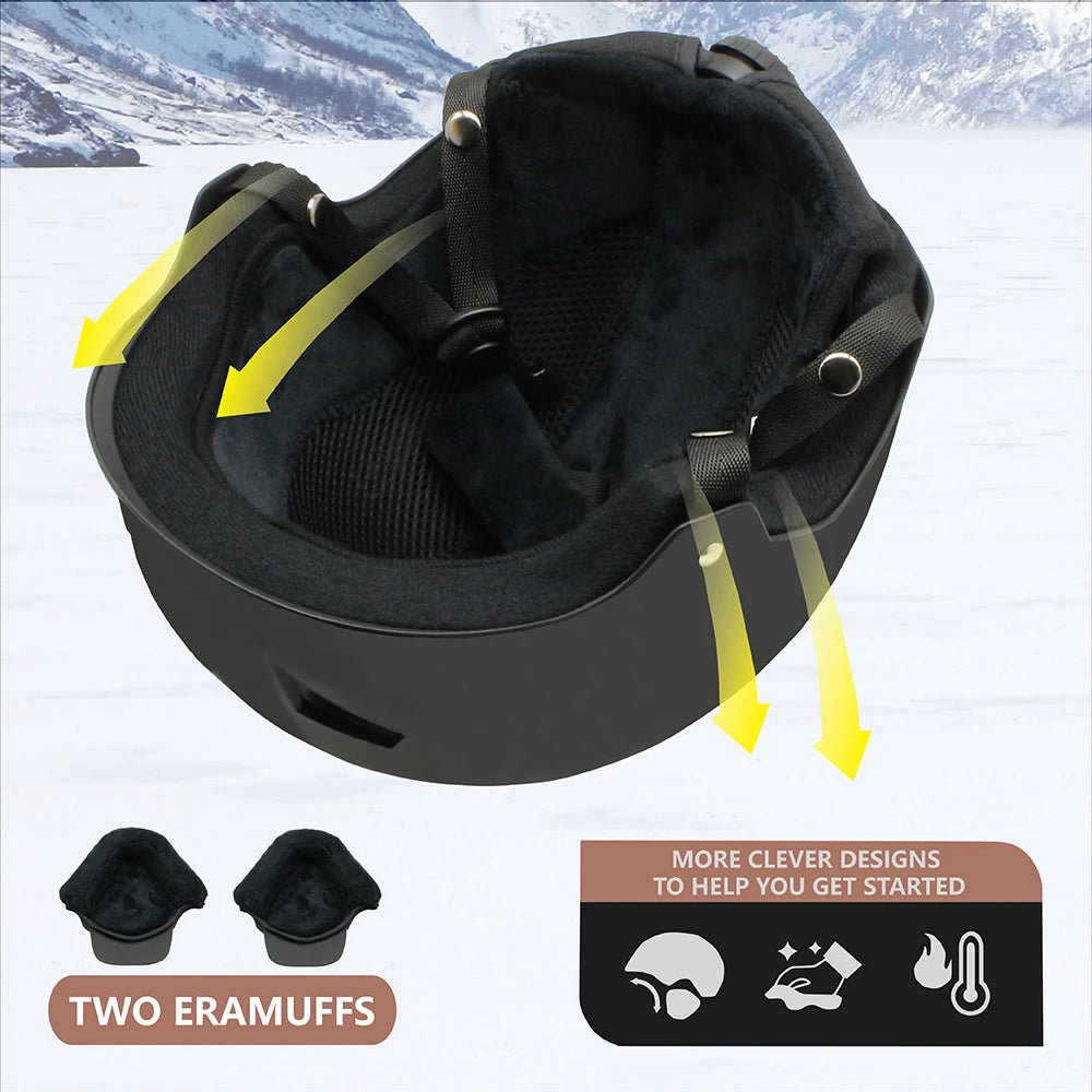 SMITHDRIFT Unisex Ski Helmet Half-covered Skiing Snowboard Winter Sports Helmet Snow Skating Integrally-Molded Helmet Youth