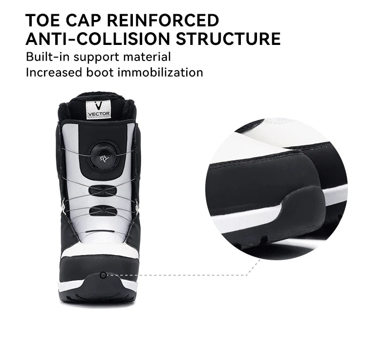 VECTOR Professional Women Man Ski Shoes Warm Waterproof Snowboard Boots Non-slip Leather Breathable Snow Boots Equipment