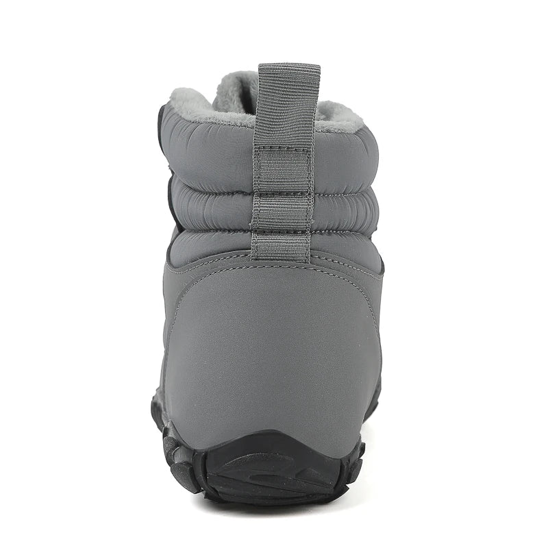 Men's Ski Shoes Snow Boots High Top Outdoor Hiking Cotton Shoes Waterproof Warm Non-slip Wear-resistant Work Boots Size 36-47