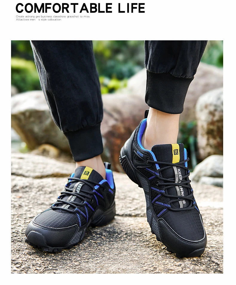 Men Women Waterproof Hiking Shoes Outdoor Camping Trainers Mountain Climbing Trekking Sneakers Walking Hunting Tactical Boots