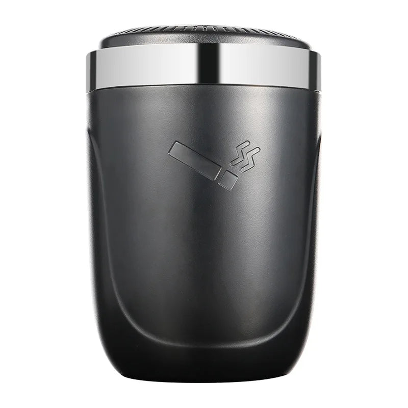 One Click Opening of Car Ashtray with Metal Lining and LED Light Push Type Splash Proof Light, Car Ashtray, Automotive Supplies