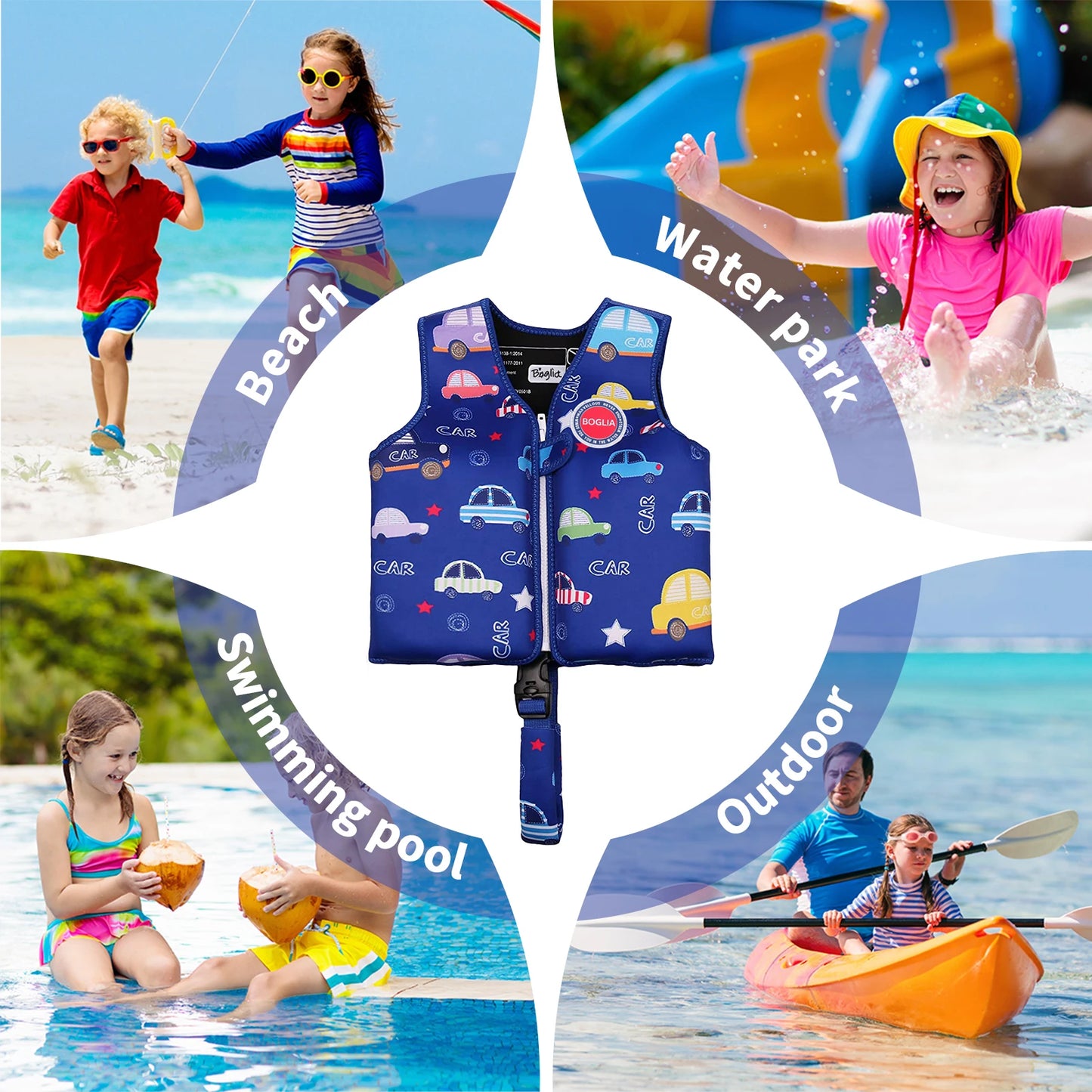 Children's Buoyancy Vest with Adjustable Belt hild Bathing Swimming Life Float Swim Gear Life Jacket Swimming Pool Accessories