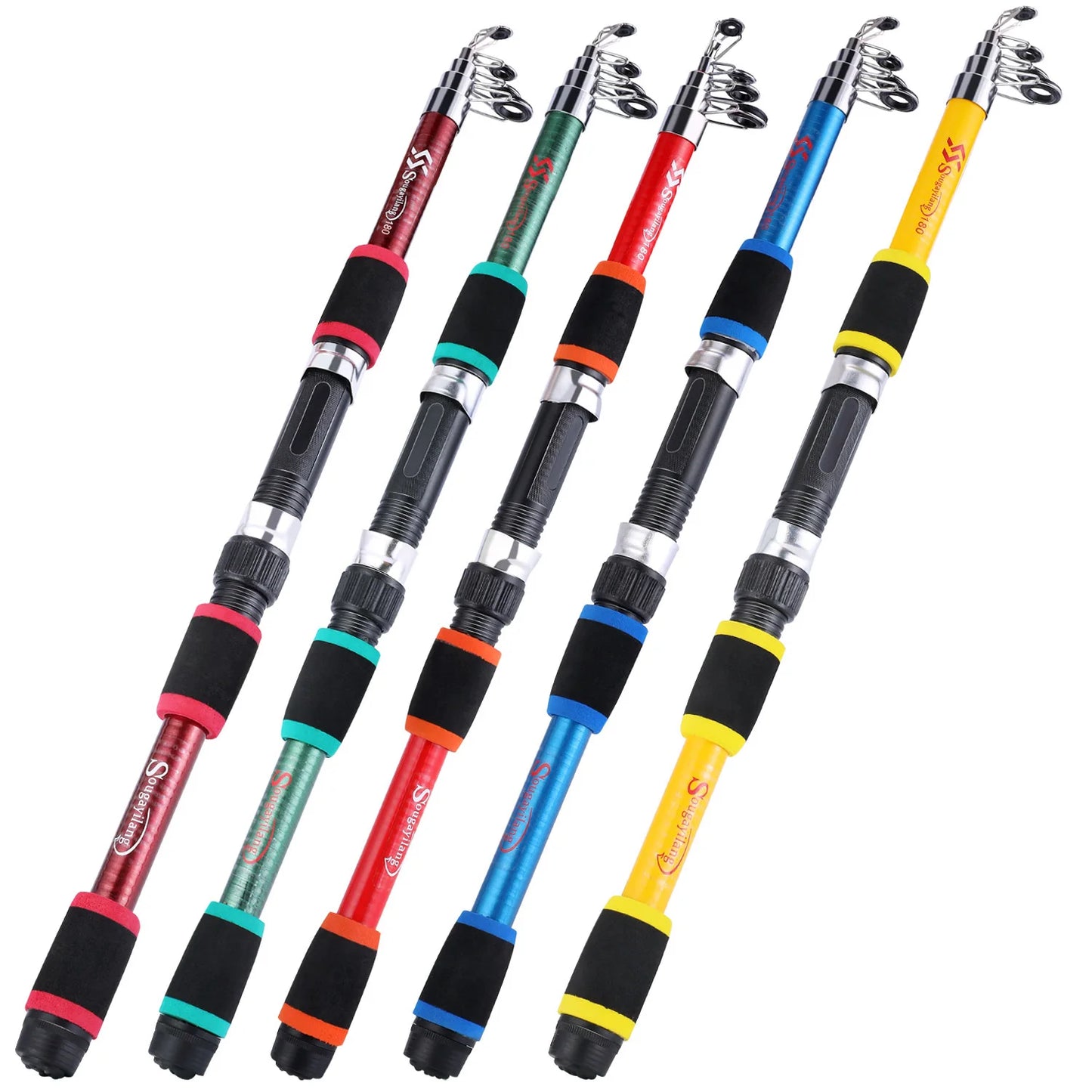 Sougayilang 1.8M Spinning Fishing Rod M Power Children Fishing Rod Telescopic Rock Fishing Rod Carp Feeder Rod Surf Beginner Rod