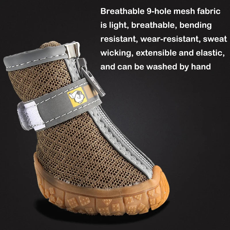 Dog Shoes Non-Slip Soles Thick Plush Protection Paw Pet Shoes Warm For Dog Non-Slip Dog Shoes Breathable Climbing Pets Booties