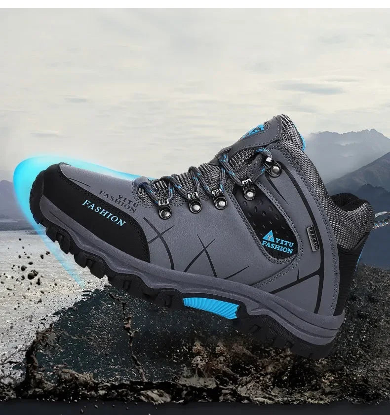 Hiking Shoes Men Ankle Boots Outdoor Camping Anti-collision Climbing Shoe Lace Up Climbing Trekking Sneakers