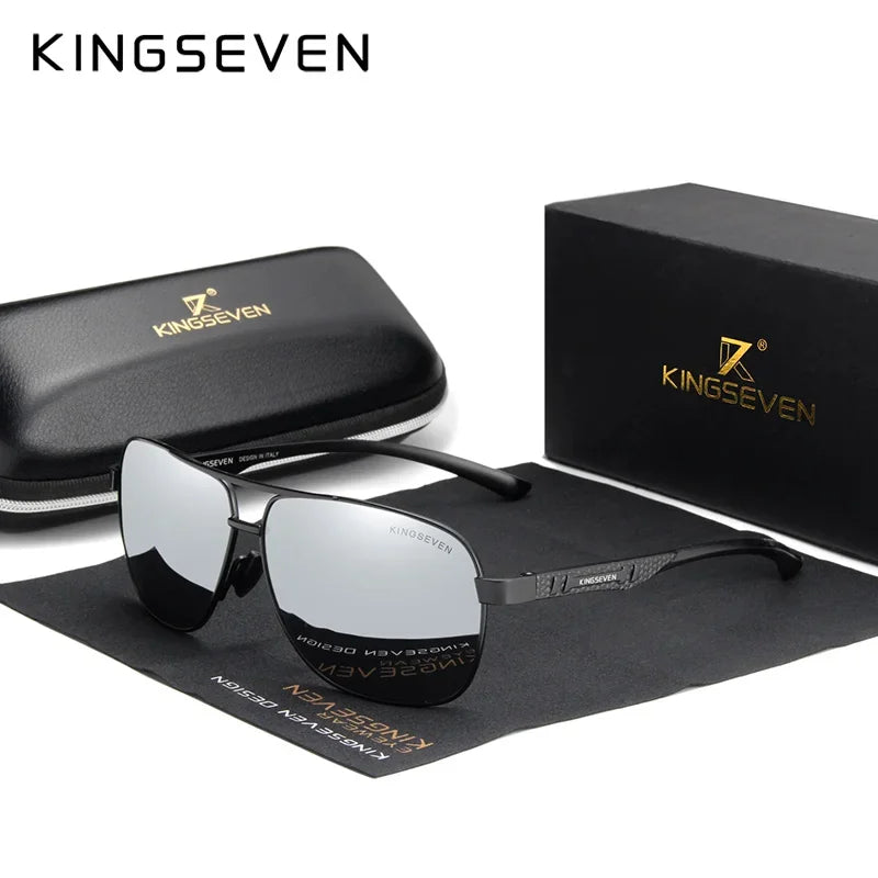 Polarized Aluminum Sunglasses Men - UV400 HD Pilot Eyewear with Night Vision Technology
