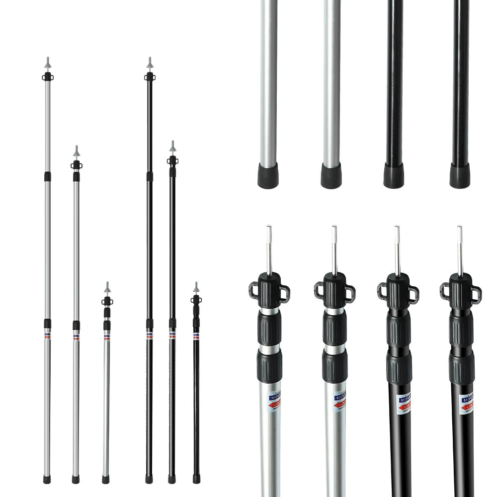 2.3M Adjustable Tent Support Rod Beach Shelter Tarp Awning Pole Aluminum Alloy Tent Pole Accessories For Camping Tent