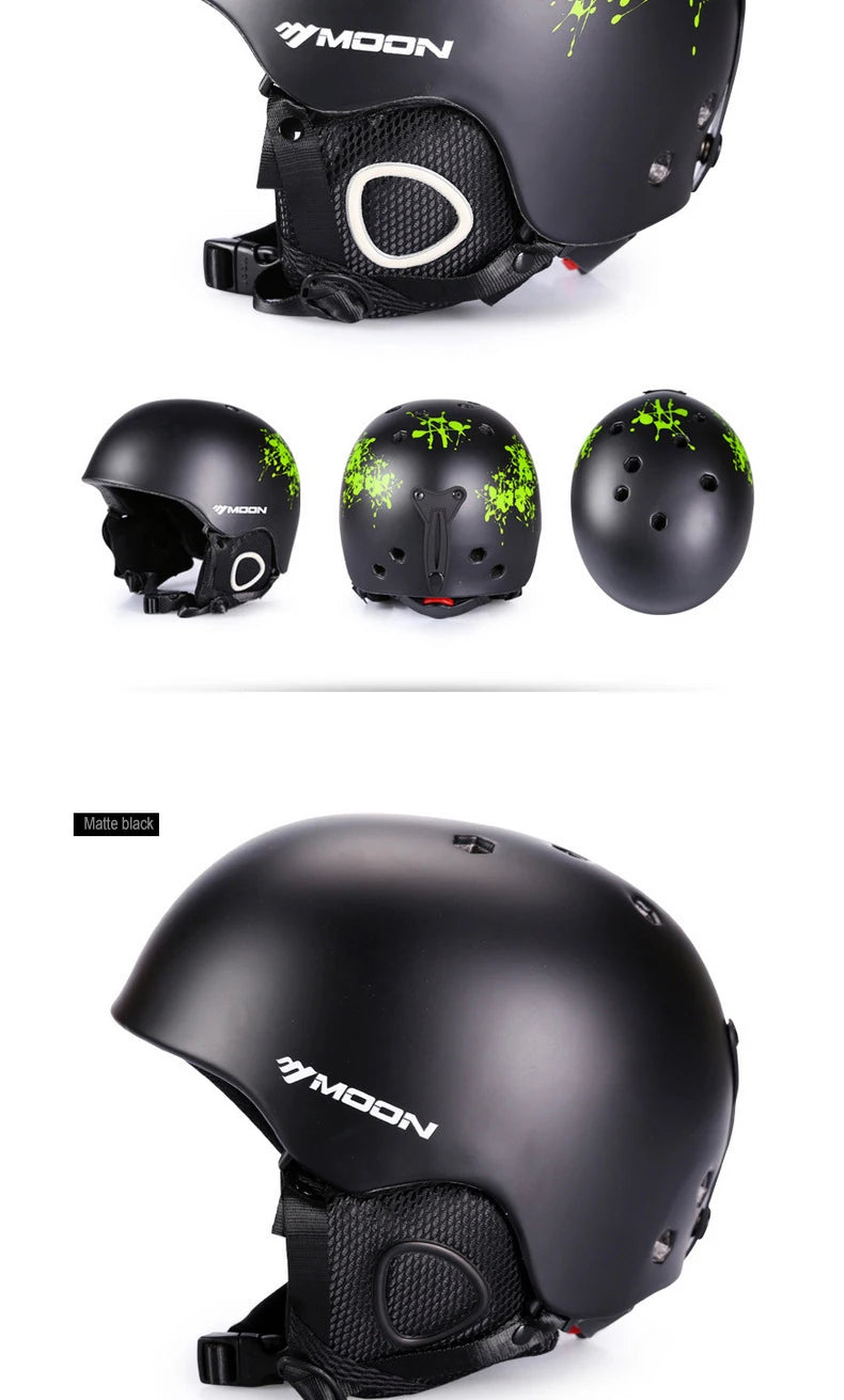 MOON Skiing Helmet Skiing Helmet Children Adult Ultralight Extreme Sports Skateboard Snowboard Helmet Snowmobile Motorcycle
