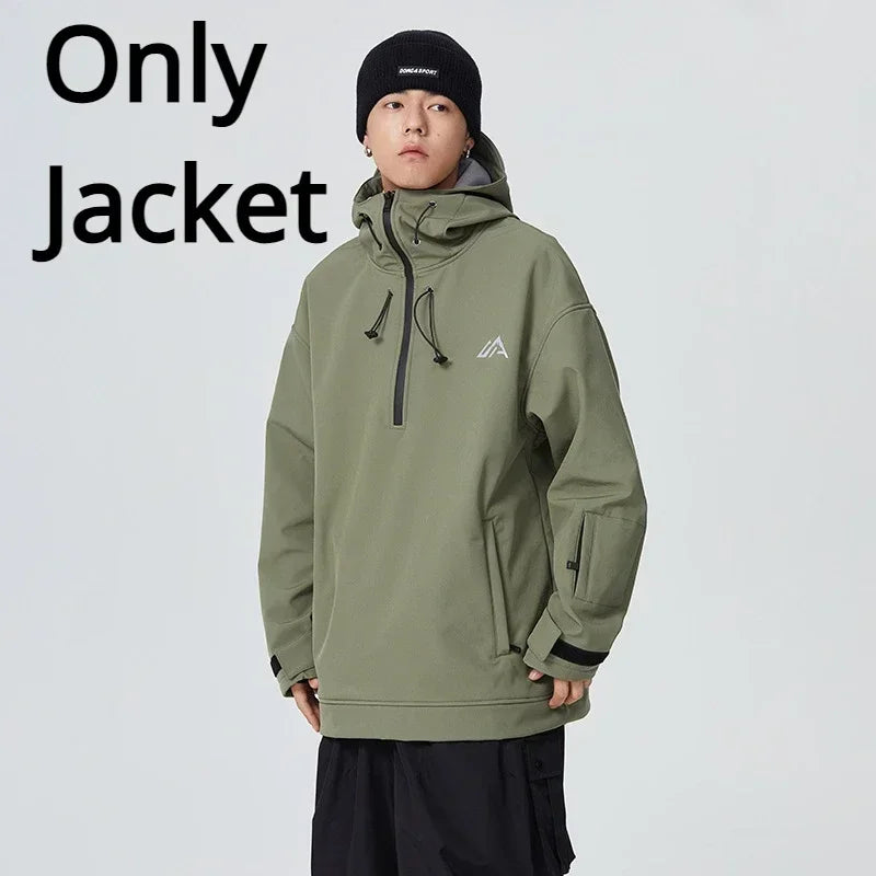 New Couple's Skiing Jackets 2025 Winter Warm Snow Clothes Pro Windproof Woman Ski Sport Hoodies Man Outdoor Snowboard Tracksuit