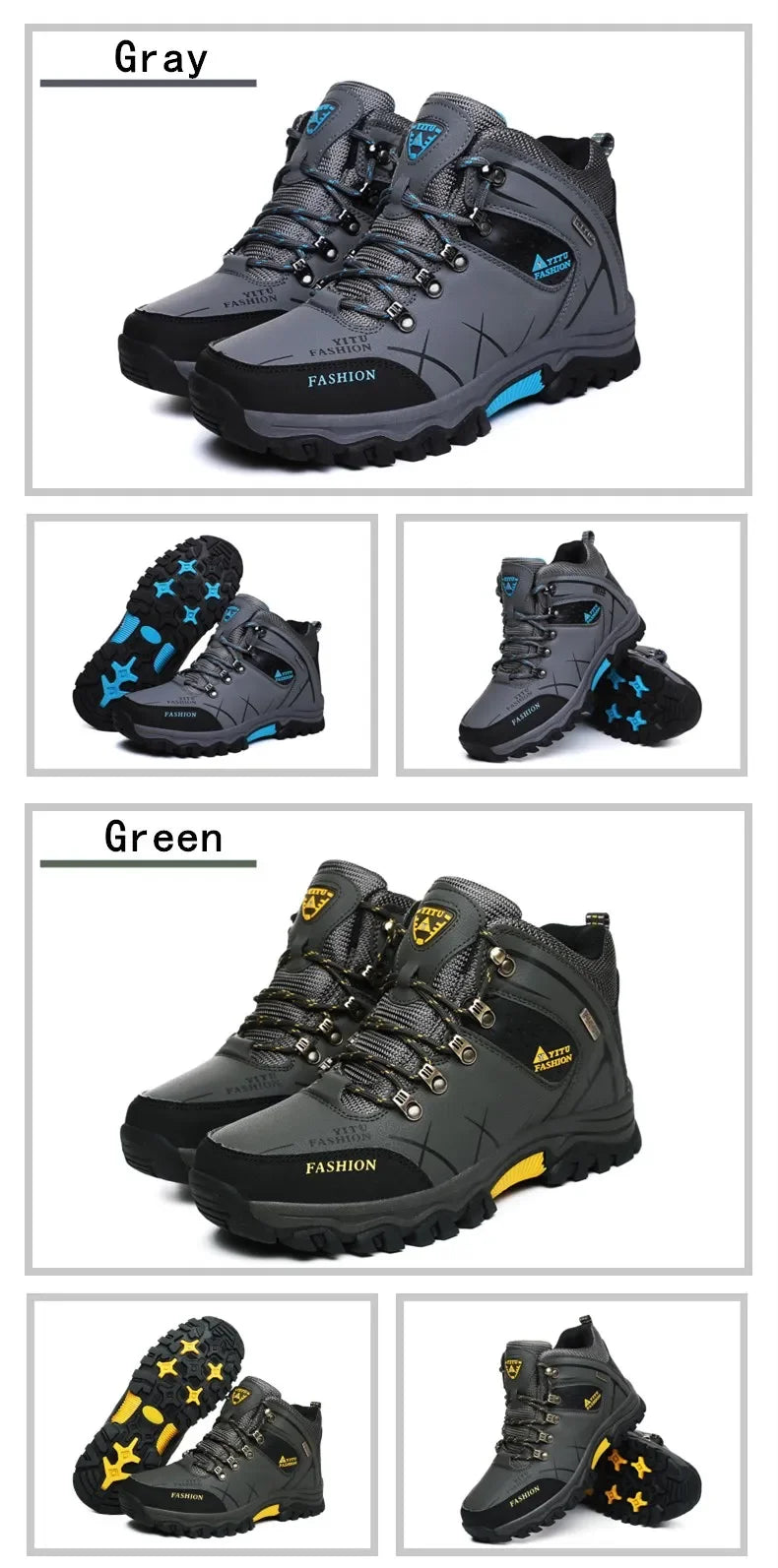 Hiking Shoes Men Ankle Boots Outdoor Camping Anti-collision Climbing Shoe Lace Up Climbing Trekking Sneakers