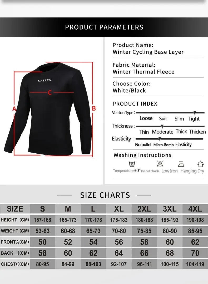 GRSRXX Thermal Winter Cycling Jacket MTB Bike Coat Bicycle Coat Sleeveless Long Sleeve Clothing Cycling Jersey Ciclismo Unisex