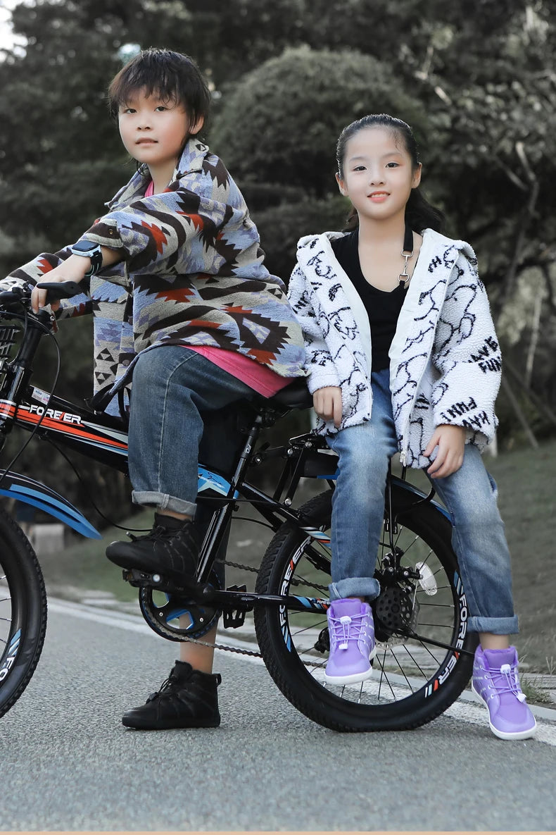 Boys Girls Snow Boots Waterproof Winter Shoes Kids Barefoot Shoes Winter Wide Toe Sneakers Warm Snow Boots Lightweight Non-slip