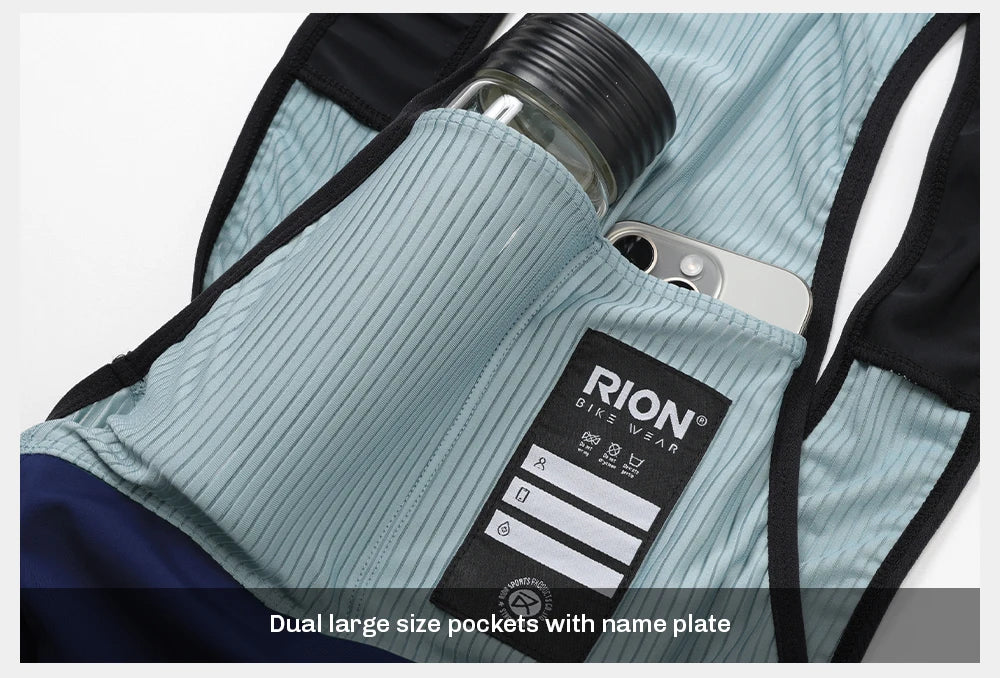 RION Cycling Bib Shorts Men Mountain Bike MTB Padded Tights Bicycle Clothes Pro Male Bibs Dolomiti 8H Long Distance Road Riding