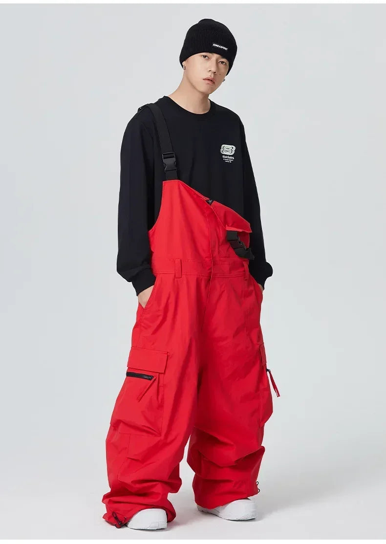 Winter Warm Windproof Skiing Pants Man Snowboard Clothing Woman New Snow Cargo Pants Loose Hip-hop Overalls Alpine Sport Trouser