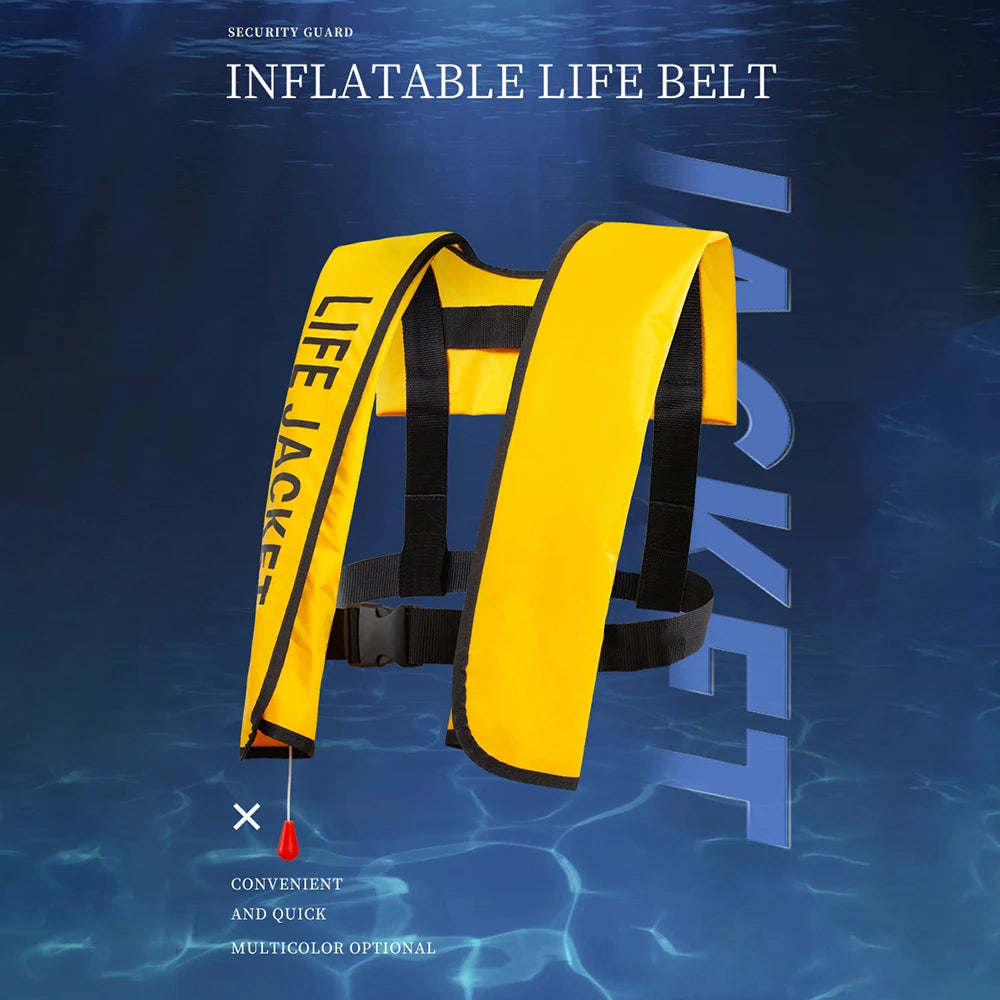 Automatic Inflatable Life Jacket for Adult, Portable Survival Jacket, Professional Swimming Vest, Water Sports Swimwear