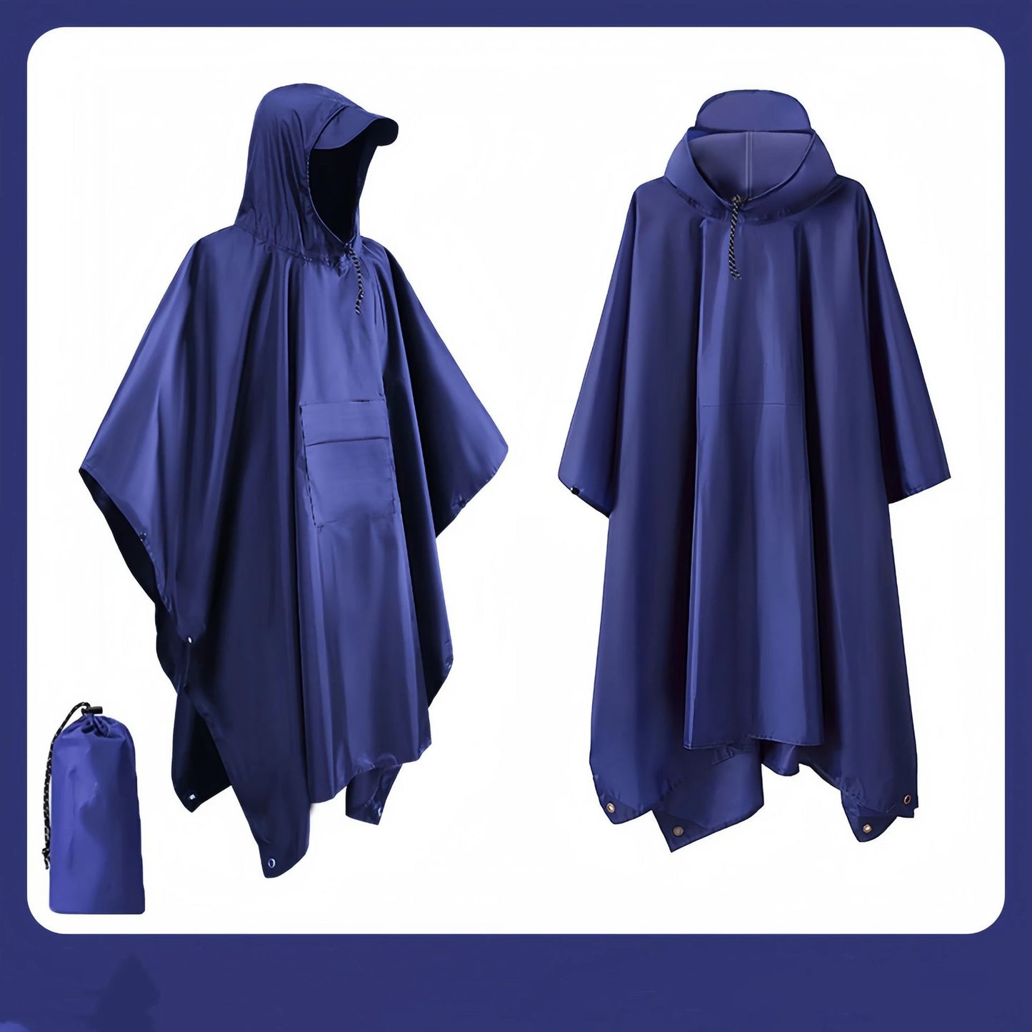 New 3 in 1 Outdoor Raincoat Waterproof Multifunction Rain Cover Lightweight Large Outdoor Rainwear Hiking Travel