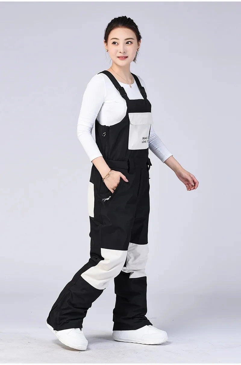 New Men and Women Winter Outdoor Ski Pants Windproof Waterproof Warm Breathable Snowboarding Pants Snow Sports Bibs Pants