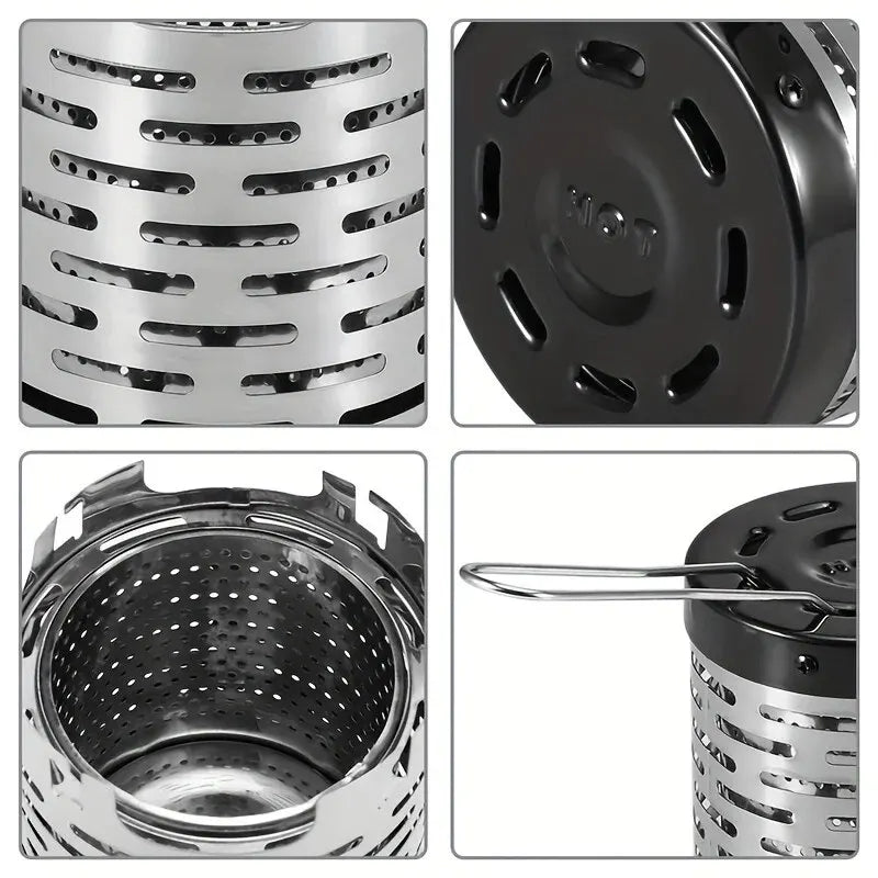 Stainless Steel Heating Cover Outdoor Camping Heating Stove Infrared Heater Camping Baking Stove Cassette Baking Stove