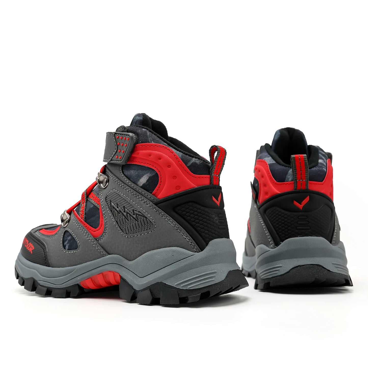 Kids Hiking Boots Boys Girls Outdoor Walking Climbing Sneaker Comfortable Snow Shoes Hiker Boot Antiskid Steel Buckle Sole