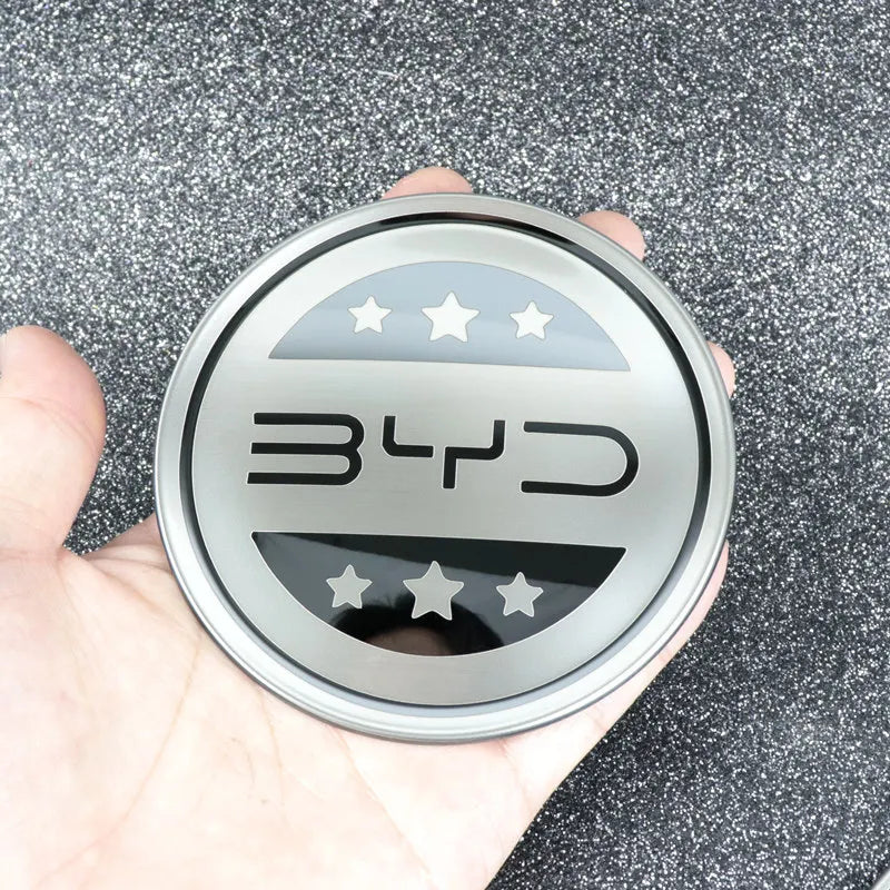 Car Steering Wheel Sticker Stainless Steel Steering for BYD Atto3 Yuan Plus Dolphin Seal Seagull Sealion SHARK Protective Cover