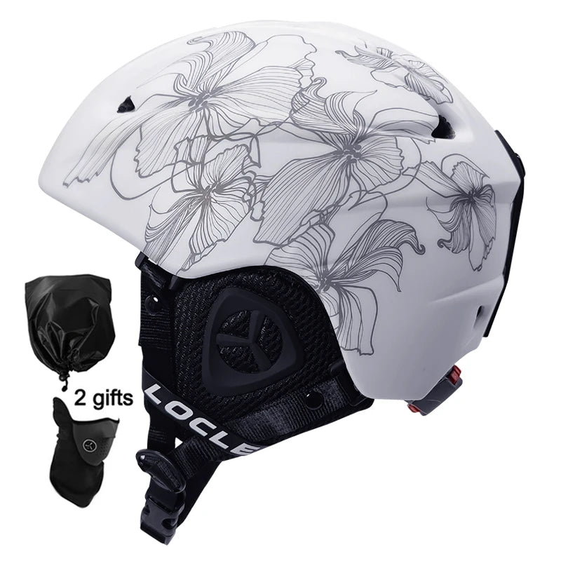LOCLE Men Skiing Helmet Children Women Ultralight Extreme Sports Skateboard Snowboard Helmet Snowmobile Motorcycle Helmet