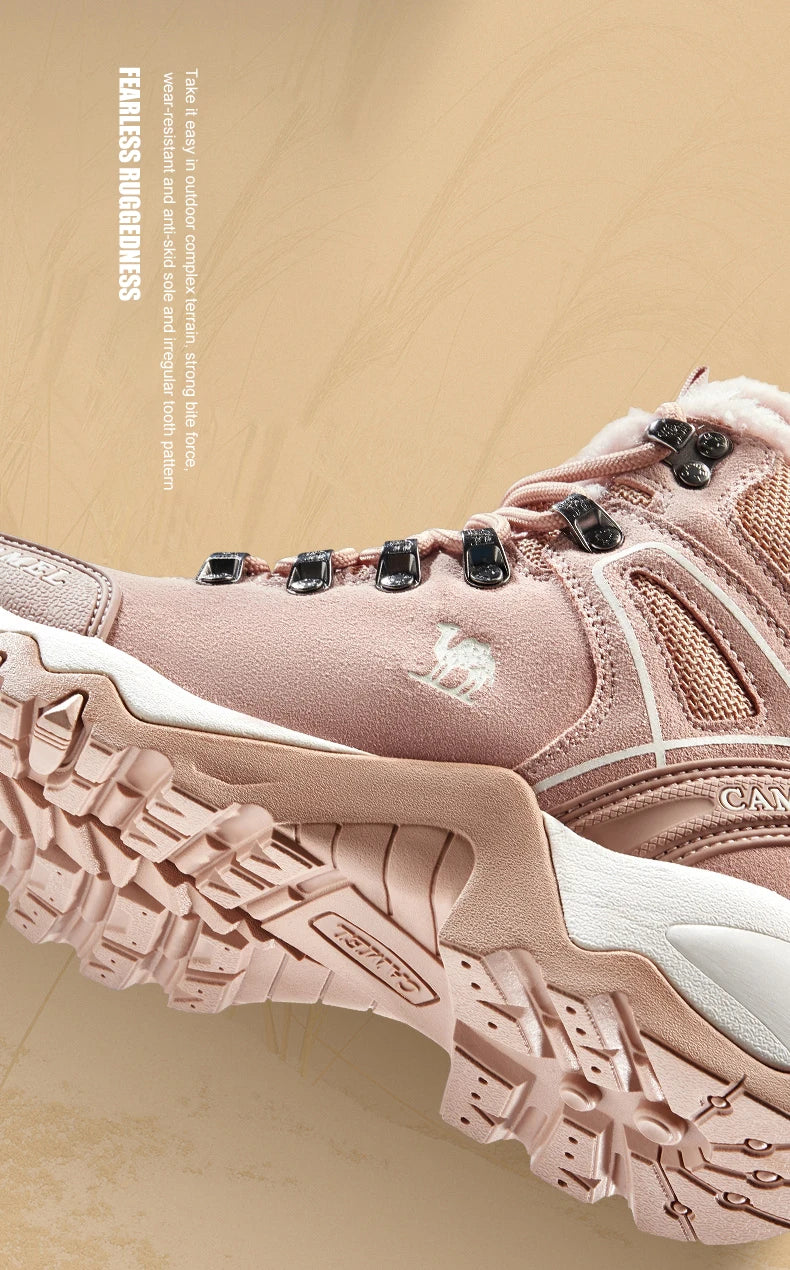 GOLDEN CAMEL Waterproof Hiking Shoes Military Hiking Boots High Top Trekking Shoes for Women 2024 Autumn Non-slip Wear-resistant