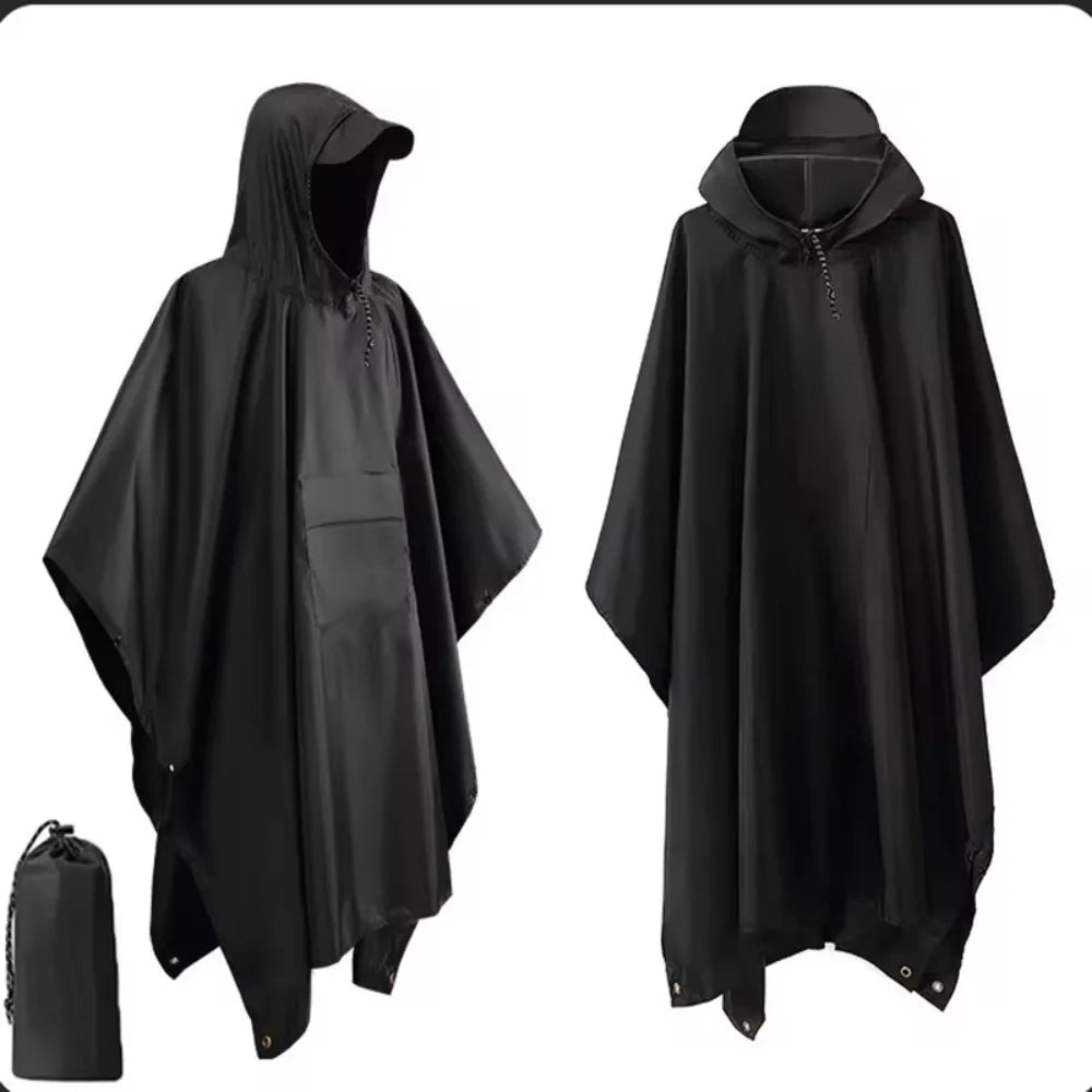 New 3 in 1 Outdoor Raincoat Waterproof Multifunction Rain Cover Lightweight Large Outdoor Rainwear Hiking Travel