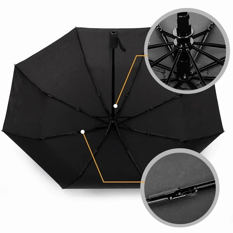 Car Automatic Umbrella Waterproof Windproof Folding Umbrella For BYD Tang F3 E6 Atto 3 Yuan Plus Song Max F0 G3 I3 Ea1 Dmi 2din