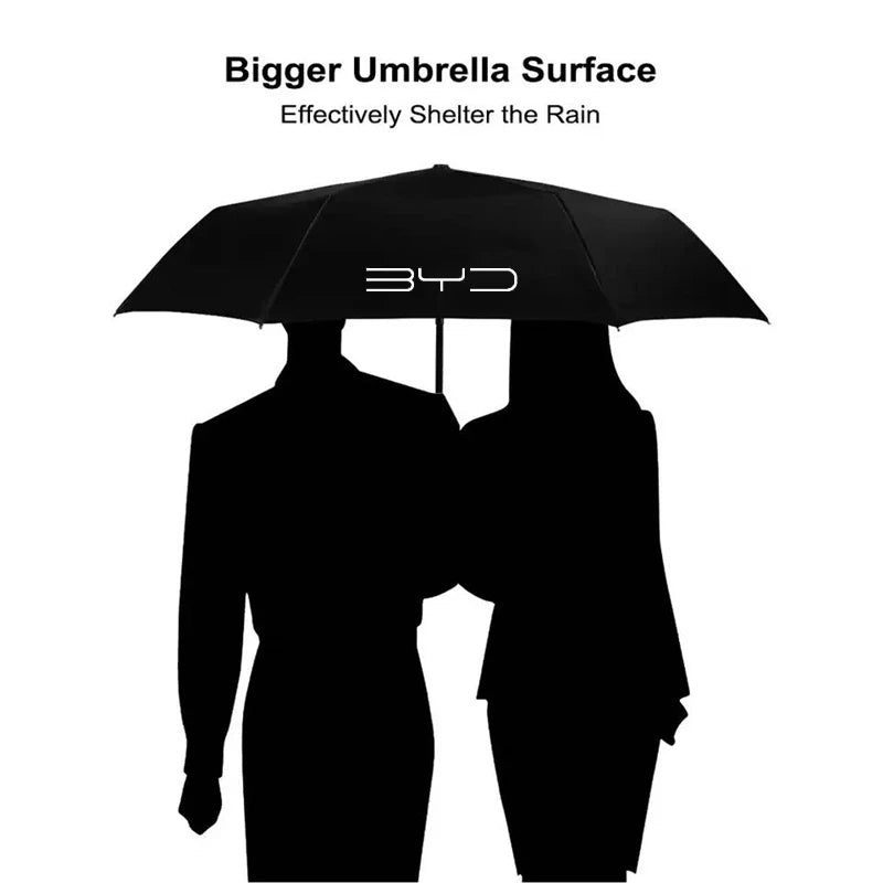 Car Automatic Umbrella Waterproof Windproof Folding Umbrella For BYD Tang F3 E6 Atto 3 Yuan Plus Song Max F0 G3 I3 Ea1 Dmi 2din