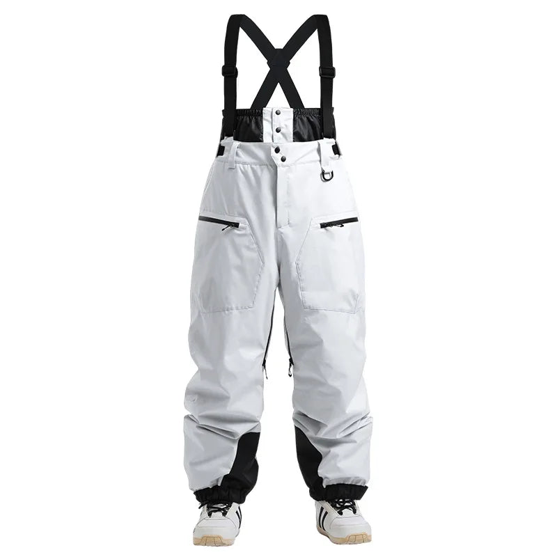 New Men Skiing Pants Winter Thickening Warm Ski Overalls Windproof Snowboard Trousers Outdoor Loose Snow Clothes Waterproof Pant