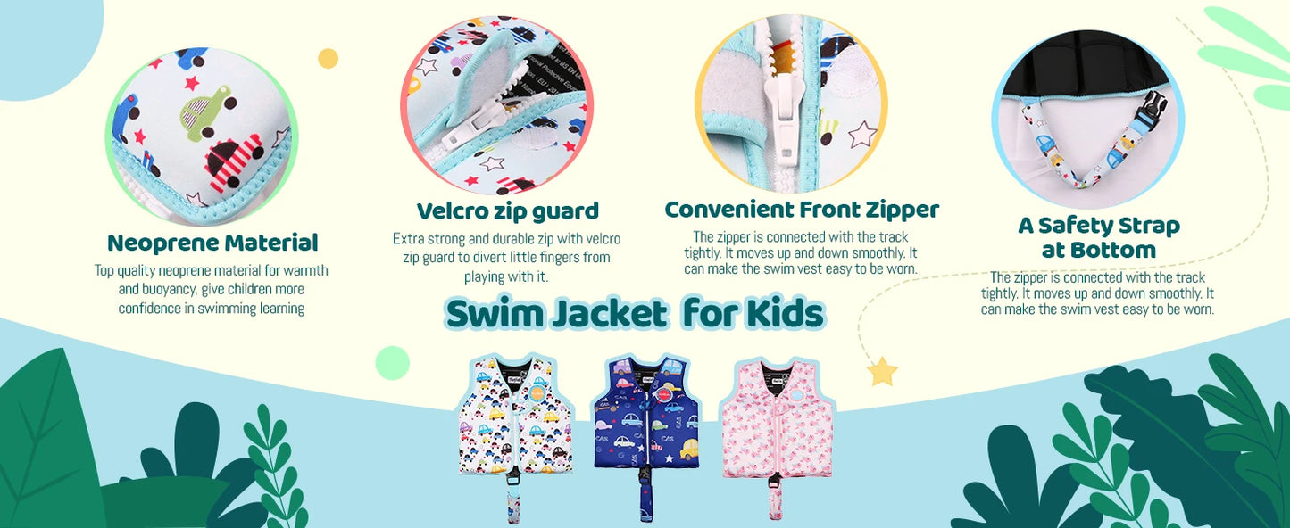 Children's Buoyancy Vest with Adjustable Belt hild Bathing Swimming Life Float Swim Gear Life Jacket Swimming Pool Accessories