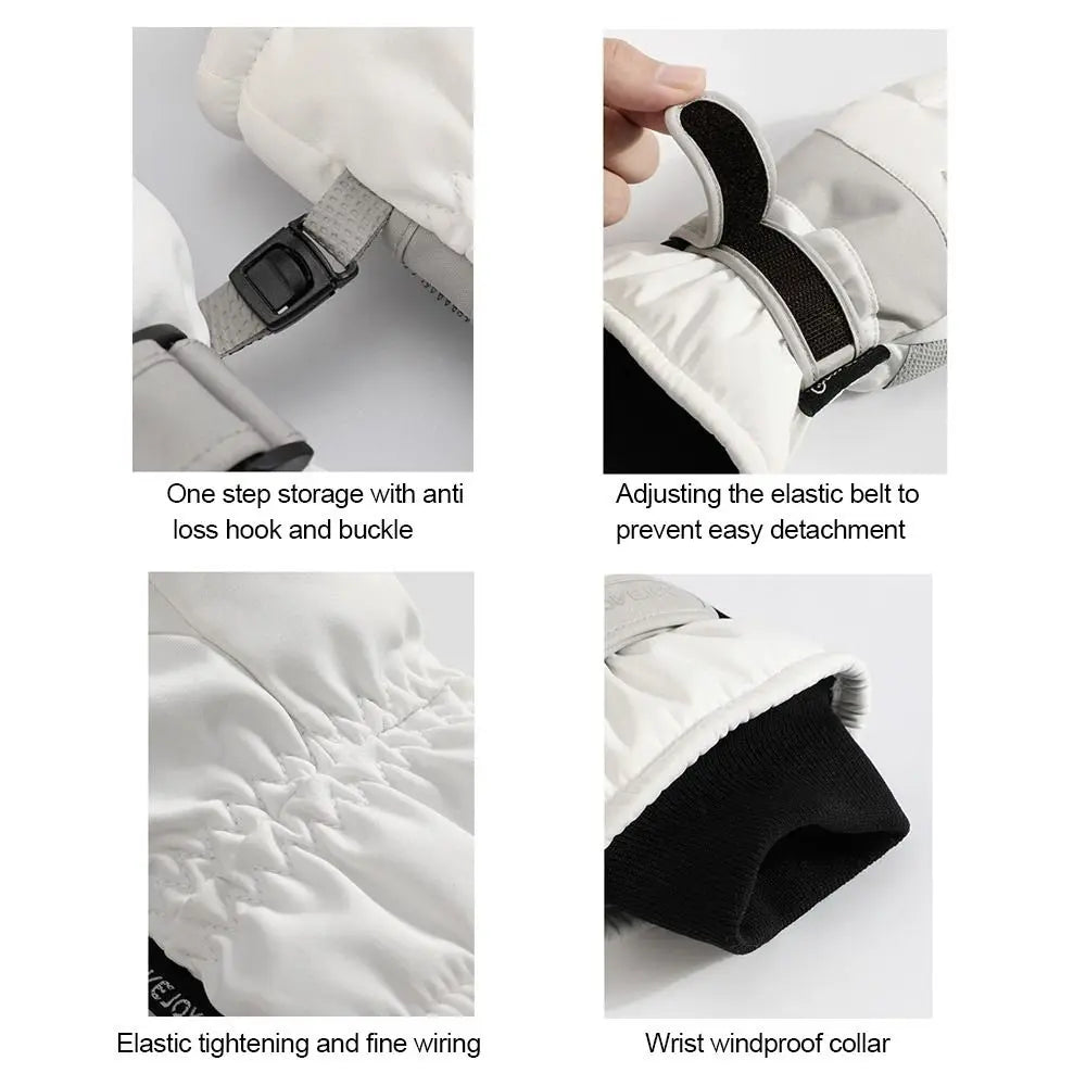 Winter Snowboard Ski Gloves Non-slip Touch Screen Waterproof Motorcycle Cycling Plush Warm Riding Gloves High-quality