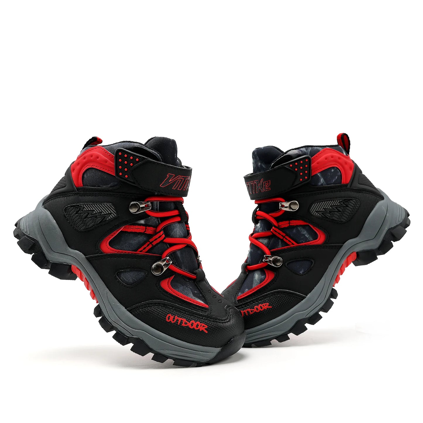 Kids Hiking Boots Boys Girls Outdoor Walking Climbing Sneaker Comfortable Snow Shoes Hiker Boot Antiskid Steel Buckle Sole