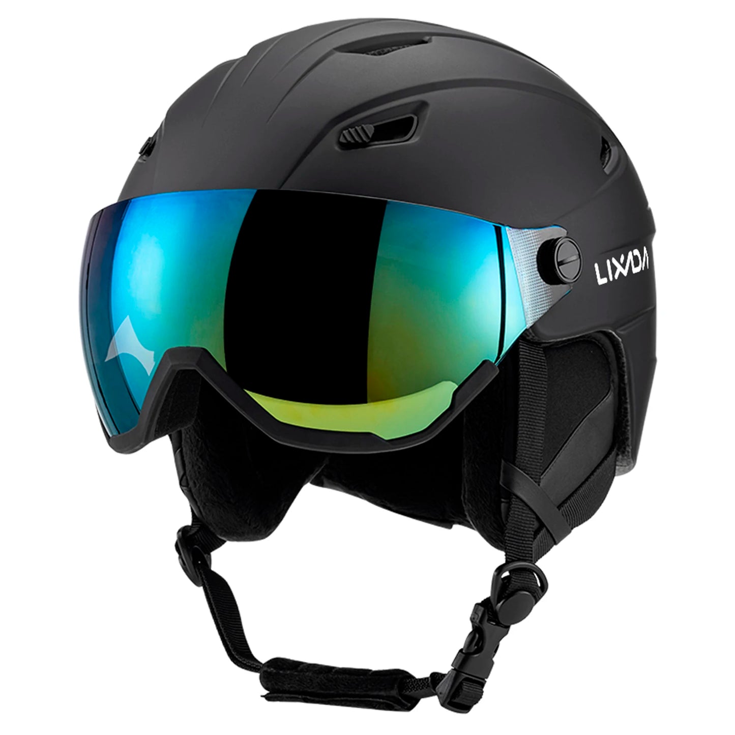Integrated Ski Helmet Men and Women Snowboard Helmet with Removable Visor Goggles