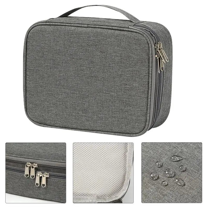 Electronics Organizer Travel Case Compact Waterproof Electronics Organizer Case Travel Essentials Cable Storage Bag For Mini