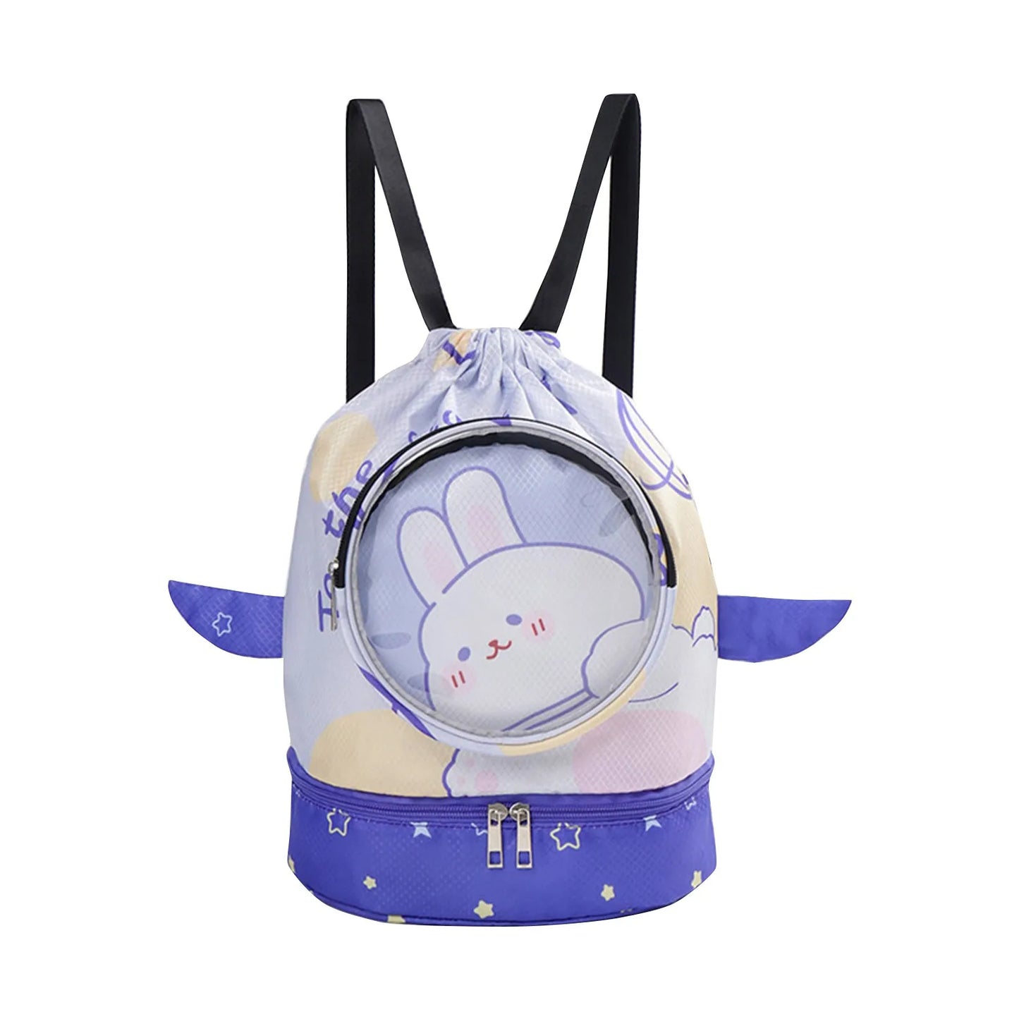 Swimming Wet Dry Bag Waterproof Kids Backpack Portable Oxford Cloth Separation Children Pouch Clothes Holder Pink S