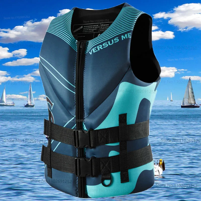 Life Jacket for Adult Water Sport Swimming Surf Raft Kayak Fishing Jet Ski Life Vest Super Buoyancy Neoprene Rescue Life Jackets