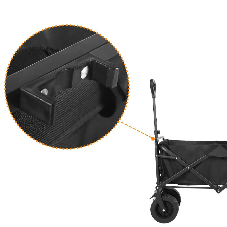 Collapsible Folding Utility Beach Cart Wagon Heavy Duty Large Capacity Fold Wagon Ourdoor Trolley Portable Garden Camping Cart