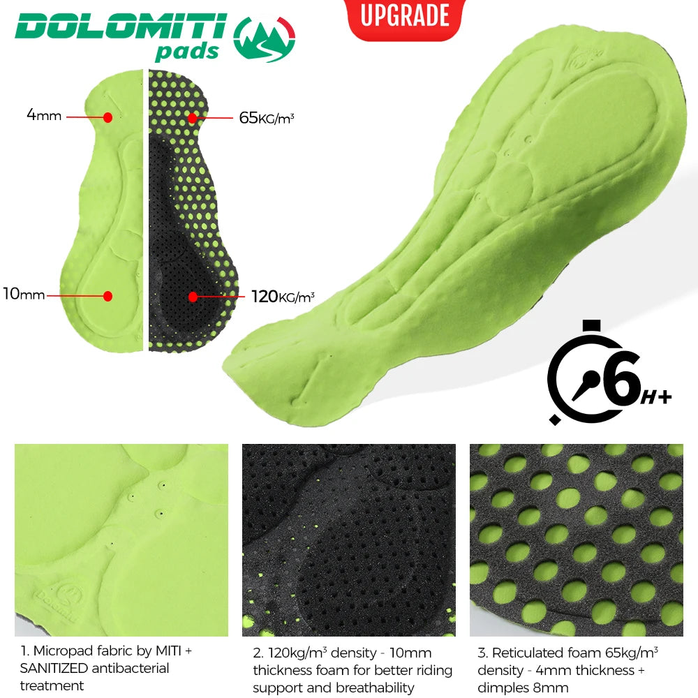 RION High Quality Classic Men Cycling Bib Shorts Bicycle Culotte Ciclismo Bike Pants Pad MTB Clothing Bretelle Braces Dolomiti