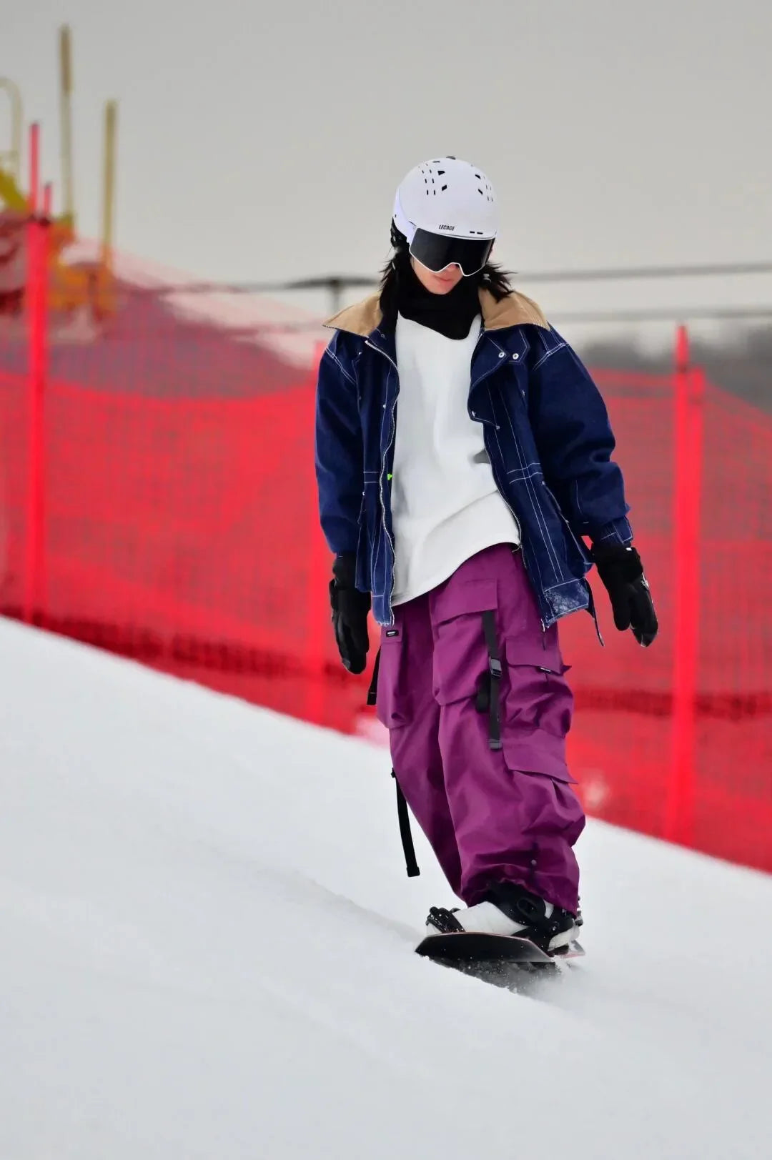 Warm Thickened Ski Pants for Women and Men Violet Skiing Trousers Waterproof American Style Snowboarding Pants